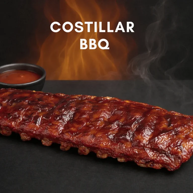 Costillar BBQ a la brasa Producto quinta gama de elaboración propia de La Casa de las Brasas
