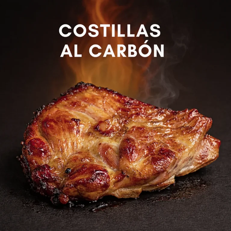 Costillas al carbón Producto quinta gama de elaboración propia de La Casa de las Brasas