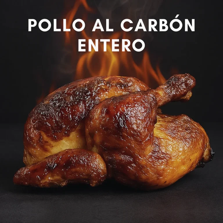 Pollo asado al carbón entero Producto quinta gama de elaboración propia de La Casa de las Brasas