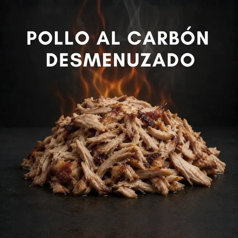 Pollo asado al carbón desmenuzado Producto quinta gama de elaboración propia de La Casa de las Brasas