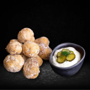 PAPAS ARRUGADAS con salsa tártara