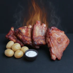 MENÚ COSTILLAS CLÁSICAS con salsa tártara